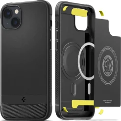 Etui Spigen Rugged Armor Mag Magsafe iPhone 14 Matte Black Czarny Case