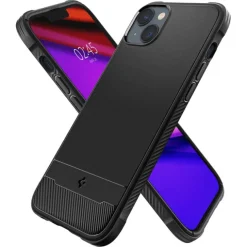 Etui Spigen Rugged Armor Mag Magsafe iPhone 14 Matte Black Czarny Case