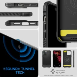 Etui Spigen Rugged Armor Mag Magsafe iPhone 14 Pro Matte Black Czarny Case