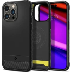 Etui Spigen Rugged Armor Mag Magsafe iPhone 14 Pro Matte Black Czarny Case