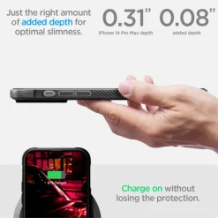 Etui Spigen Rugged Armor Mag Magsafe iPhone 14 Pro Max Matte Black Czarny Case