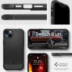 Etui Spigen Rugged Armor Mag Magsafe iPhone 14 Plus Matte Black Czarny Case