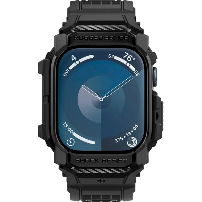 ETUI SPIGEN RUGGED ARMOR ”PRO” APPLE WATCH 10 (46 MM) MATTE BLACK