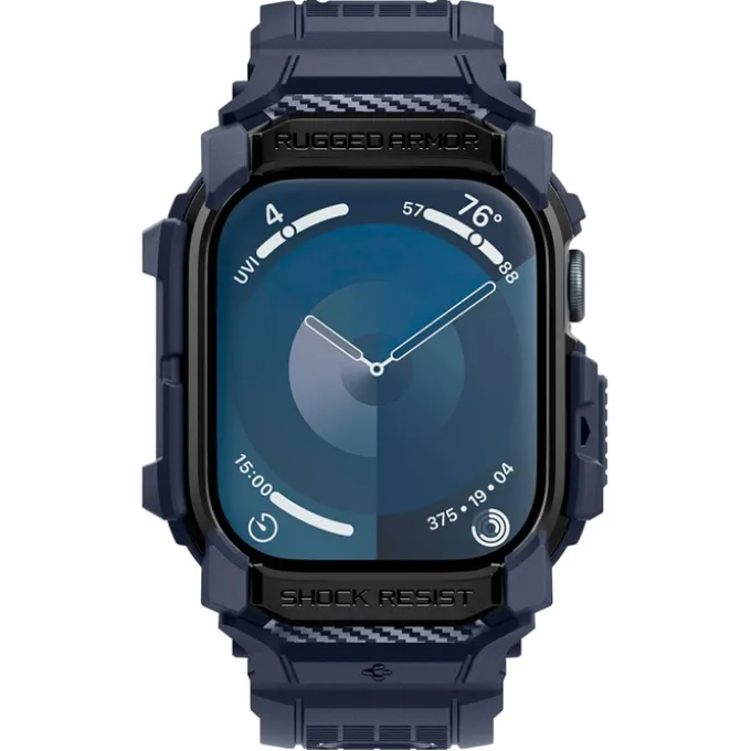 ETUI SPIGEN RUGGED ARMOR ”PRO” APPLE WATCH 10 (46 MM) NAVY BLUE