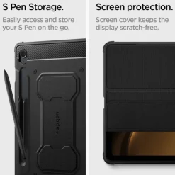 Etui Spigen Rugged Armor ”pro” Galaxy Tab S9 Fe 10.9 X510 / X516b Black Case