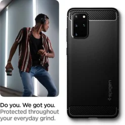 Etui SPIGEN Rugged Armor Samsung Galaxy S20 Plus Matte Black Czarne Case