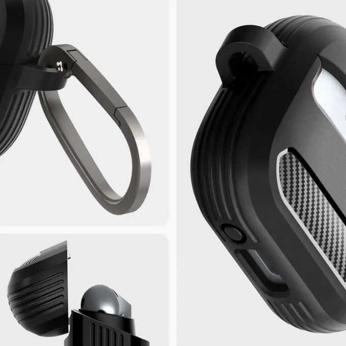 ETUI SPIGEN RUGGED ARMOR SAMSUNG GALAXY BUDS 3 / 3 PRO MATTE BLACK