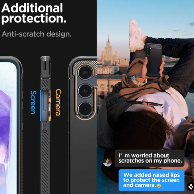 Etui Spigen Rugged Armor Samsung Galaxy A55 5g Matte Black Case