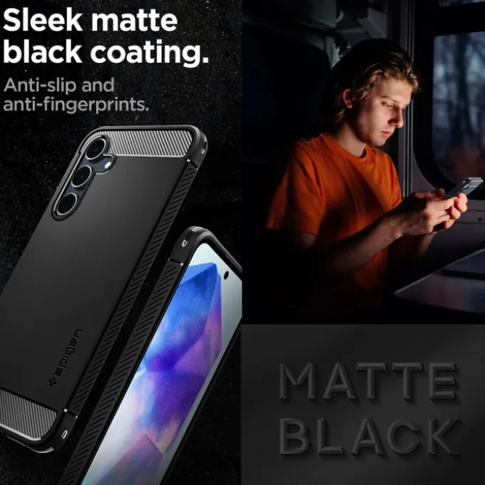 Etui Spigen Rugged Armor Samsung Galaxy A55 5g Matte Black Case
