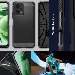 Etui Spigen Rugged Armor Xiaomi Redmi Note 12 5G / Poco X5 5G Matte Black