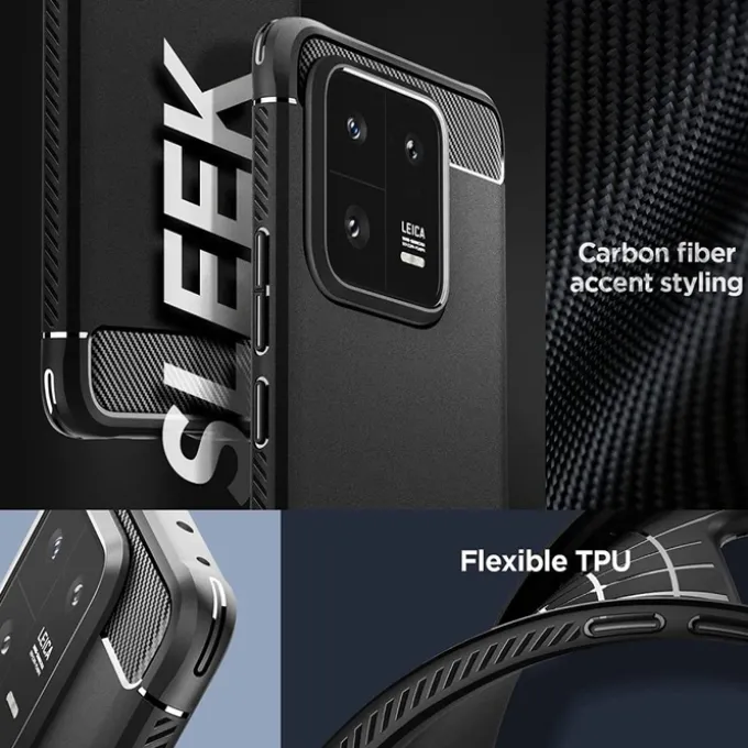 ETUI SPIGEN RUGGED ARMOR XIAOMI 13 PRO MATTE BLACK CZARNY CASE