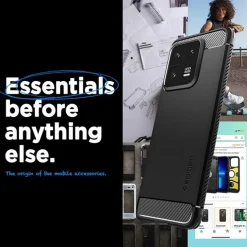ETUI SPIGEN RUGGED ARMOR XIAOMI 13 PRO MATTE BLACK CZARNY CASE