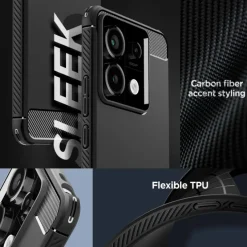 Etui Spigen Rugged Armor Xiaomi Redmi Note 13 Pro 5g / Poco X6 5g Matte Black Case
