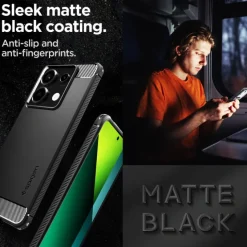 Etui Spigen Rugged Armor Xiaomi Redmi Note 13 Pro 5g / Poco X6 5g Matte Black Case