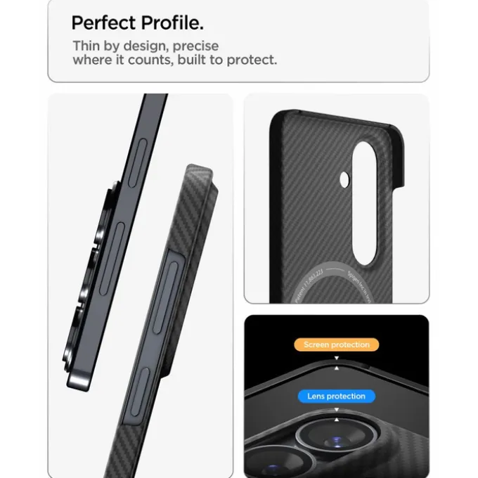 ETUI SPIGEN SAMSUNG GALAXY S26 AIRSKIN ARAMID MAG MAGSAFE CZARNE
