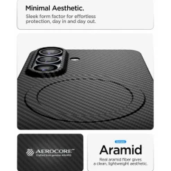 ETUI SPIGEN SAMSUNG GALAXY S26 AIRSKIN ARAMID MAG MAGSAFE CZARNE
