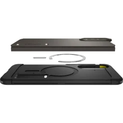 ETUI SPIGEN SAMSUNG GALAXY S25 EDGE TOUGH ARMOR MAGSAFE GUNMETAL