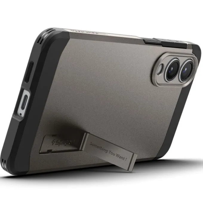 ETUI SPIGEN SAMSUNG GALAXY S25 EDGE TOUGH ARMOR MAGSAFE GUNMETAL