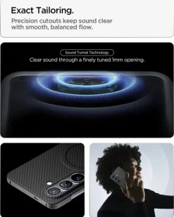 ETUI SPIGEN SAMSUNG GALAXY S26 PLUS AIR SKIN ARAMID MAG MAGSAFE CZARNE