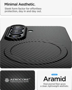 ETUI SPIGEN SAMSUNG GALAXY S26 PLUS AIR SKIN ARAMID MAG MAGSAFE CZARNE