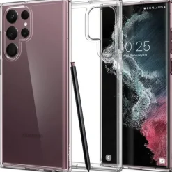 ETUI SPIGEN Samsung Galaxy S22 Ultra Ultra Hybrid Crystal Przezroczyste Clear Case