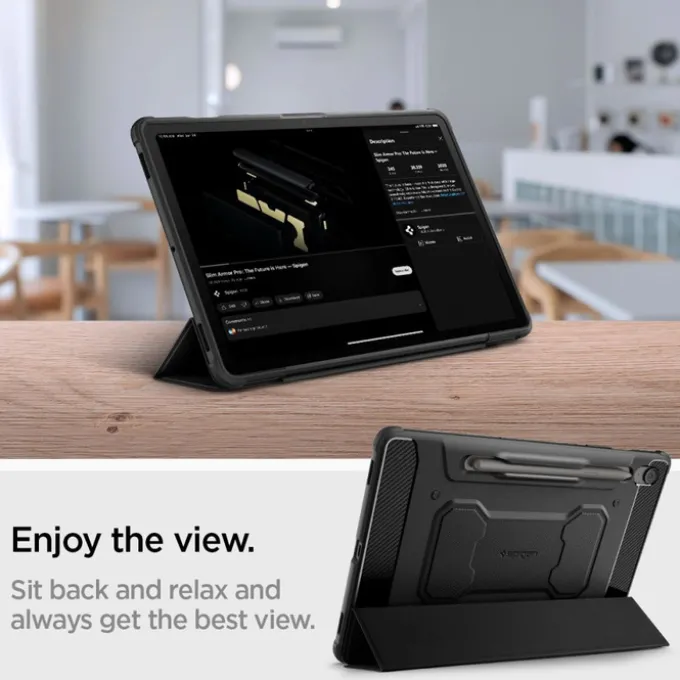 ETUI SPIGEN SAMSUNG GALAXY TAB S10 FE+ PLUS 13.1 X620 / X626B RUGGED ARMOR ”PRO” CZARNE