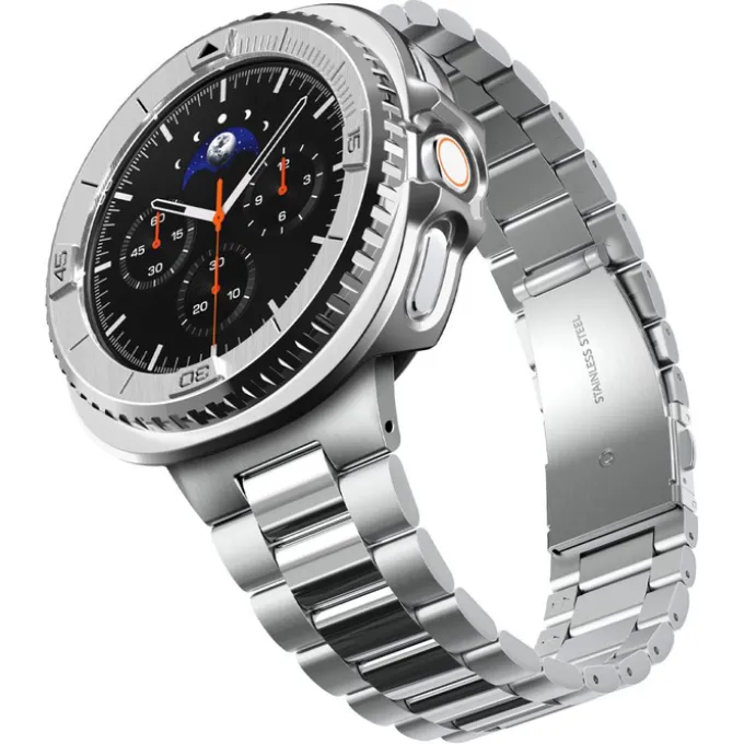ETUI SPIGEN SAMSUNG GALAXY WATCH 8 CLASSIC (46 MM) BEZEL TUNE PRO PILOT SILVER