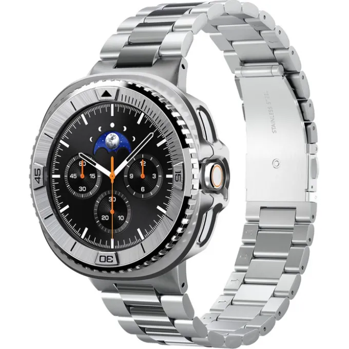 ETUI SPIGEN SAMSUNG GALAXY WATCH 8 CLASSIC (46 MM) BEZEL TUNE PRO PILOT SILVER
