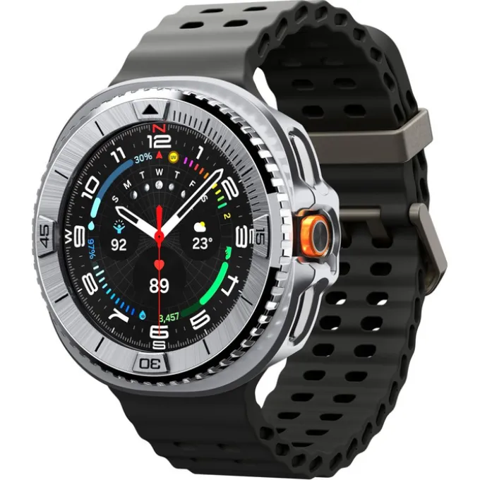 ETUI SPIGEN SAMSUNG GALAXY WATCH 8 CLASSIC (46 MM) BEZEL TUNE PRO PILOT SILVER