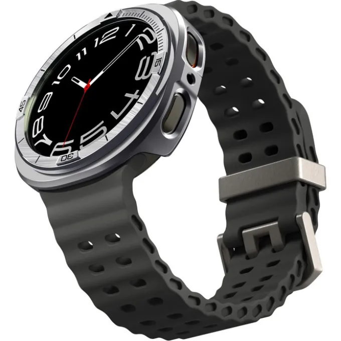 ETUI SPIGEN SAMSUNG GALAXY WATCH 8 (44 MM) BEZEL TUNE PRO PILOT RAMKA SILVER
