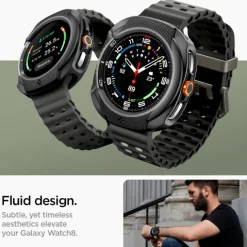 ETUI SPIGEN SAMSUNG GALAXY WATCH 8 CLASSIC 46 MM LIQUID AIR MATTE CZARNE