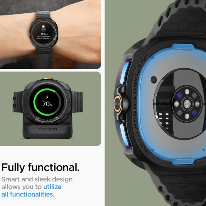 ETUI SPIGEN SAMSUNG GALAXY WATCH 8 CLASSIC 46 MM LIQUID AIR MATTE CZARNE