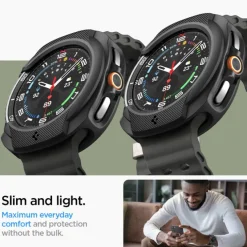ETUI SPIGEN SAMSUNG GALAXY WATCH 8 CLASSIC 46 MM LIQUID AIR MATTE CZARNE