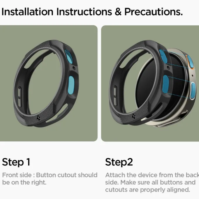 ETUI SPIGEN SAMSUNG GALAXY WATCH 8 44 MM LIQUID AIR MATTE CZARNE
