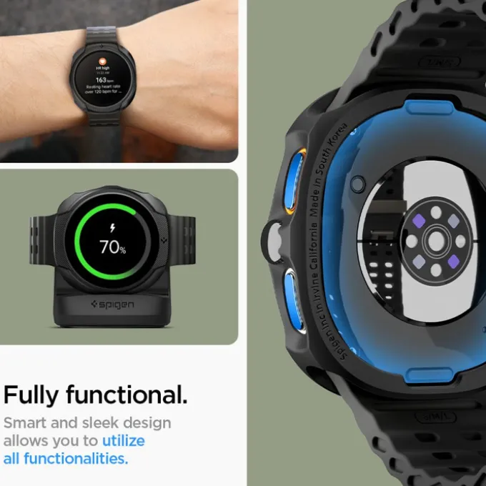 ETUI SPIGEN SAMSUNG GALAXY WATCH 8 40 MM LIQUID AIR MATOWE CZARNE