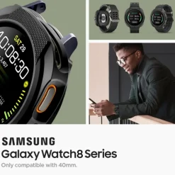 ETUI SPIGEN SAMSUNG GALAXY WATCH 8 40 MM LIQUID AIR MATOWE CZARNE