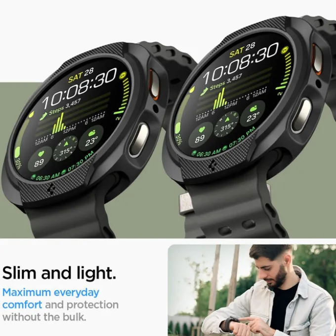ETUI SPIGEN SAMSUNG GALAXY WATCH 8 40 MM LIQUID AIR MATOWE CZARNE