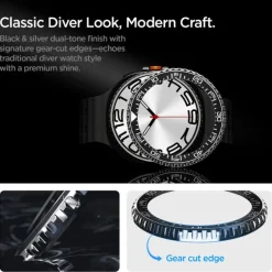 ETUI SPIGEN SAMSUNG GALAXY WATCH 8 CLASSIC (46 MM) BEZEL TUNE PRO DIVER BLACK