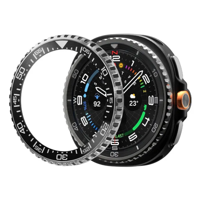 ETUI SPIGEN SAMSUNG GALAXY WATCH 8 CLASSIC (46 MM) BEZEL TUNE PRO DIVER BLACK