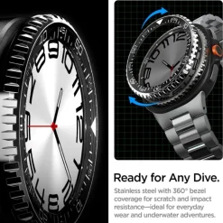 ETUI SPIGEN SAMSUNG GALAXY WATCH 8 CLASSIC (46 MM) BEZEL TUNE PRO DIVER BLACK