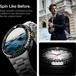 ETUI SPIGEN SAMSUNG GALAXY WATCH 8 CLASSIC (46 MM) BEZEL TUNE PRO DIVER BLACK
