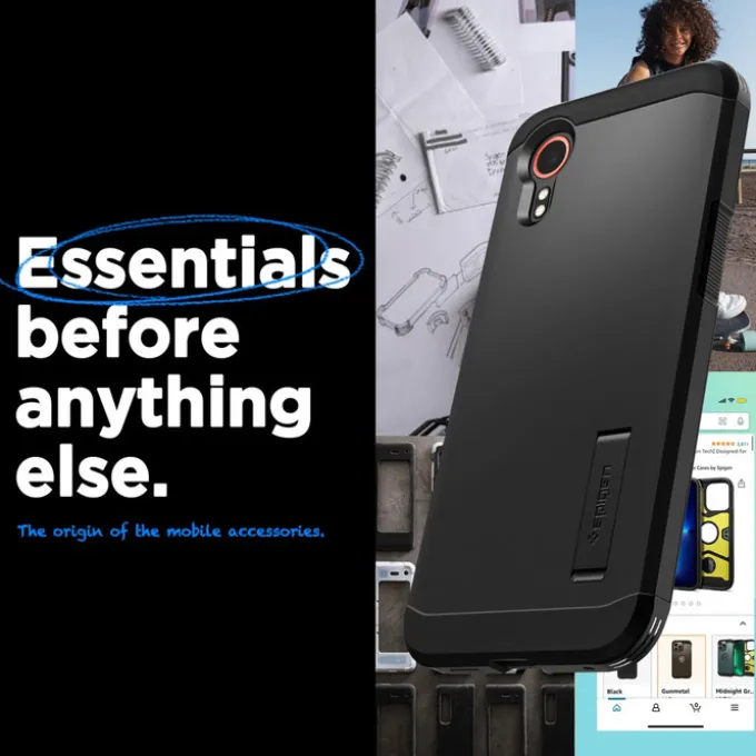 ETUI SPIGEN SAMSUNG GALAXY XCOVER 7 PRO TOUGH ARMOR CZARNY