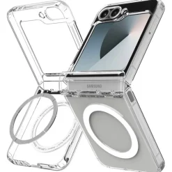 ETUI SPIGEN SAMSUNG GALAXY Z FLIP 7 FE Z FLIP 6 ULTRA HYBRID PRO MAGSAFE CLEAR WHITE