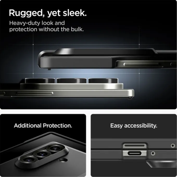 ETUI SPIGEN SAMSUNG GALAXY Z FOLD 7 TOUGH ARMOR PRO MAG MAGSAFE CZARNE