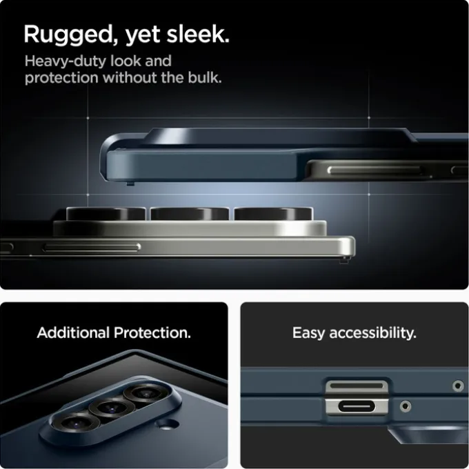 ETUI SPIGEN SAMSUNG GALAXY Z FOLD 7 TOUGH ARMOR PRO MAG MAGSAFE METAL SLATE