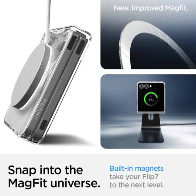 ETUI SPIGEN SAMSUNG GALAXY Z FLIP 7 AIRSKIN MAG MAGSAFE CRYSTAL PRZEZROCZYSTE BIAŁE