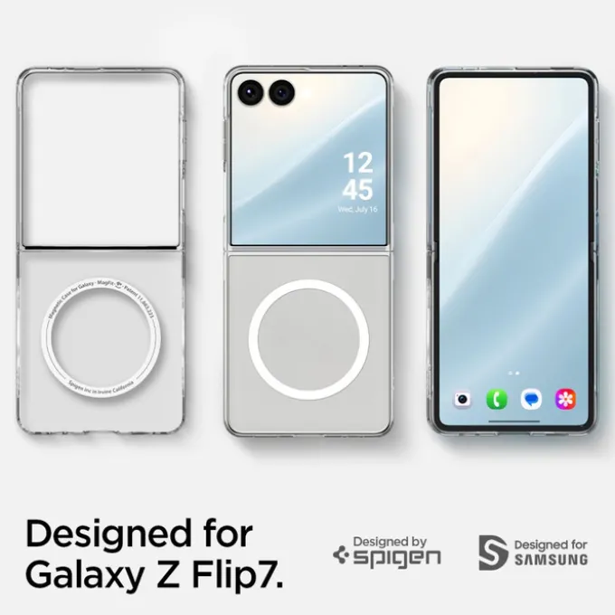 ETUI SPIGEN SAMSUNG GALAXY Z FLIP 7 AIRSKIN MAG MAGSAFE CRYSTAL PRZEZROCZYSTE BIAŁE
