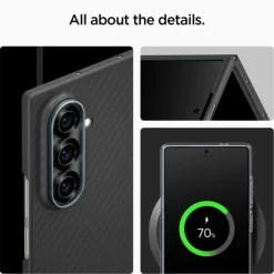 ETUI SPIGEN SAMSUNG GALAXY Z FOLD 7 AIRSKIN ARAMID CZARNE