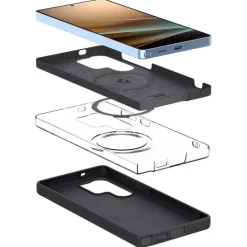 ETUI SPIGEN SILICONE FIT MAG MAGSAFE SAMSUNG GALAXY S25 ULTRA BLACK