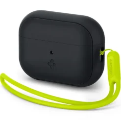 Etui Spigen Silicone Fit Strap Apple Airpods Pro 1 / 2 Black/phantom Green Case